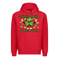 Red coolest clover to pinch Premium Hoodie - MaliasSmallBusiness