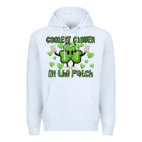 White coolest clover to pinch Premium Hoodie - MaliasSmallBusiness