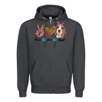 Smoke peace love beagle Zipper Hoodie - RanaPortraitStore