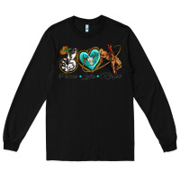 Black peace love rodeo Long Sleeve Tee - texasbilliewilder