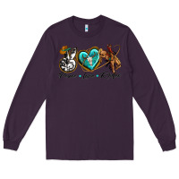 Plum peace love rodeo Long Sleeve Tee - texasbilliewilder