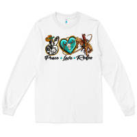 White peace love rodeo Long Sleeve Tee - texasbilliewilder