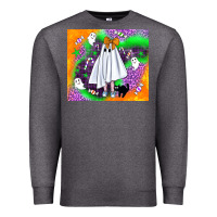 Charcoal Heather cute ghost halloween tumbler Premium Sweatshirt - BundleAndBundleShop