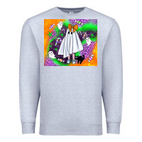 Heather Grey cute ghost halloween tumbler Premium Sweatshirt - BundleAndBundleShop