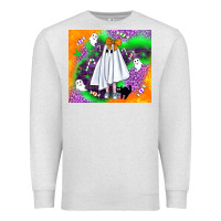 Oatmeal Heather cute ghost halloween tumbler Premium Sweatshirt - BundleAndBundleShop