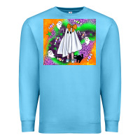 Ocean Blue cute ghost halloween tumbler Premium Sweatshirt - BundleAndBundleShop