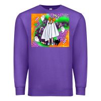 Purple cute ghost halloween tumbler Premium Sweatshirt - BundleAndBundleShop