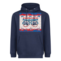 Navy American dude Heavyweight Hoodie - HRA Design Shop