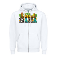 White blessed mama Zipper Hoodie - Zillion Design Studio