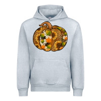 Heather Grey Leopard cowhide sunflower pumpkin Urban Hoodie - NancyCooperArtShop