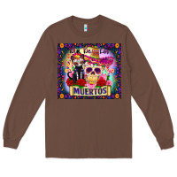 Chestnut dia de los muertos Long Sleeve Tee - Zillion Design Studio