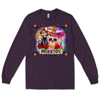 Plum dia de los muertos Long Sleeve Tee - Zillion Design Studio