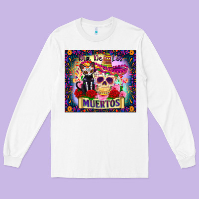 Dia De Los Muertos Long Sleeve Tee Designed By Zillion Design Studio