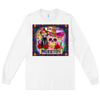 White dia de los muertos Long Sleeve Tee - Zillion Design Studio