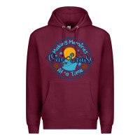 Burgundy making memories at a time Premium Hoodie - MaliasSmallBusiness