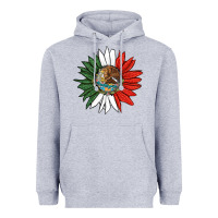 Heather Grey mexico sunflower Heavyweight Hoodie - HRA Design Shop