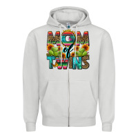 Dove Grey mom of twins Zipper Hoodie - Zillion Design Studio