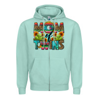Seafoam mom of twins Zipper Hoodie - Zillion Design Studio
