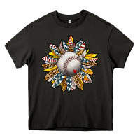 Asphalt Baseball Sunflower Heavy Core Tee - CowhideDigitalArt