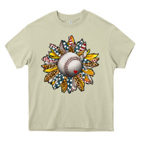Mossy Baseball Sunflower Heavy Core Tee - CowhideDigitalArt