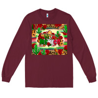 Burgundy viva mexico Long Sleeve Tee - Zillion Design Studio