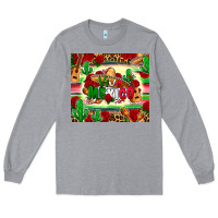 Heather Grey viva mexico Long Sleeve Tee - Zillion Design Studio