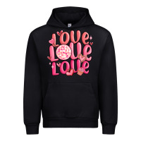 Black love love love valentines day Urban Hoodie - MaliasSmallBusiness