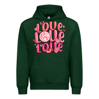 Forest Green love love love valentines day Urban Hoodie - MaliasSmallBusiness