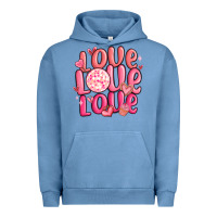 Pigment Pebble Blue love love love valentines day Urban Hoodie - MaliasSmallBusiness