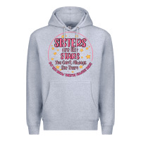 Heather Grey sisters are like stars you can't always see them Premium Hoodie - MaliasSmallBusiness