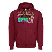 Burgundy mama needs a drink Zipper Hoodie - Zillion Design Studio