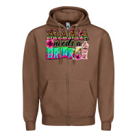 Chestnut mama needs a drink Zipper Hoodie - Zillion Design Studio