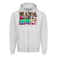 Dove Grey mama needs a drink Zipper Hoodie - Zillion Design Studio