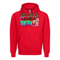 Red mama needs a drink Zipper Hoodie - Zillion Design Studio