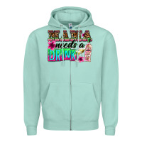 Seafoam mama needs a drink Zipper Hoodie - Zillion Design Studio