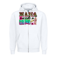 White mama needs a drink Zipper Hoodie - Zillion Design Studio