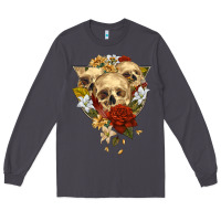 Smoke Triangle Flower Skeletons Long Sleeve Tee - RanaPortraitStore