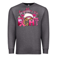 Charcoal Heather breast cancer together we fight with baseball Premium Sweatshirt - Artiststas