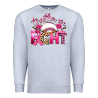 Heather Grey breast cancer together we fight with baseball Premium Sweatshirt - Artiststas