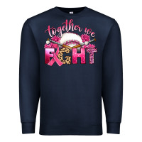 Navy breast cancer together we fight with baseball Premium Sweatshirt - Artiststas