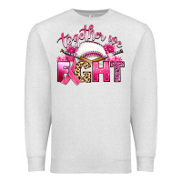 Oatmeal Heather breast cancer together we fight with baseball Premium Sweatshirt - Artiststas
