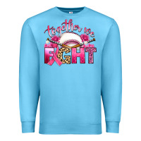 Ocean Blue breast cancer together we fight with baseball Premium Sweatshirt - Artiststas