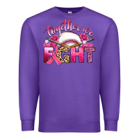 Purple breast cancer together we fight with baseball Premium Sweatshirt - Artiststas