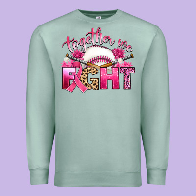 Breast Cancer Together We Fight With Baseball Premium Sweatshirt Designed By Artiststas