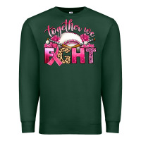 Sports Green breast cancer together we fight with baseball Premium Sweatshirt - Artiststas