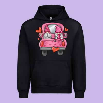 Valentines Day Gnome Truck Urban Hoodie Designed By Maliassmallbusiness