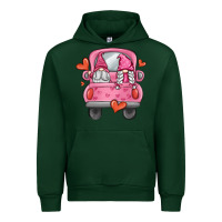 Forest Green valentines day gnome truck Urban Hoodie - MaliasSmallBusiness