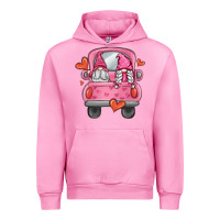 Fuchsia Pink valentines day gnome truck Urban Hoodie - MaliasSmallBusiness