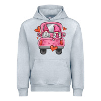 Heather Grey valentines day gnome truck Urban Hoodie - MaliasSmallBusiness