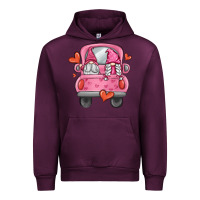 Mauve Wine valentines day gnome truck Urban Hoodie - MaliasSmallBusiness